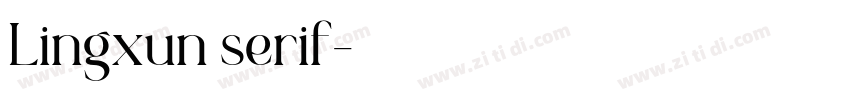 Lingxun serif字体转换